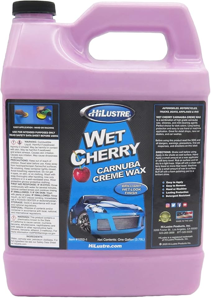 Wet Cherry Carnauba Creme Wax (1 Gallon)