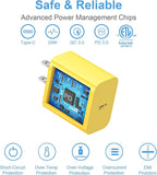 iPhone 17 16 15 Charger Fast Charging 2+2Pack 20W USB C Wall Charger with 6FT Fast Charging Cable Compatible with iPhone 17/17 Air/17 Pro/17 Pro Max/iPhone 16/15 Series, iPad Pro/AirPods - Yellow