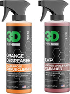 3D Orange Degreaser + LVP Interior Cleaner – Dual Surface Car Cleaning Kit for Interior & Exterior Grime