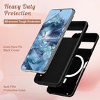 for Google Pixel 8A Case 6.1 Inch - Compatible with MagSafe Women Girls Cute Magnetic Protective Cover Cool Fun Unique Leopard Heavy Duty Shockproof Design for Google Pixel 8A Phone Cases