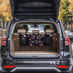 Colorful Butterfly Car Trunk Organizer with 4 Storage Bags Hanging Waterproof Car Back Seat Organizer for SUV,Truck,Van Collapsible Cargo Bag