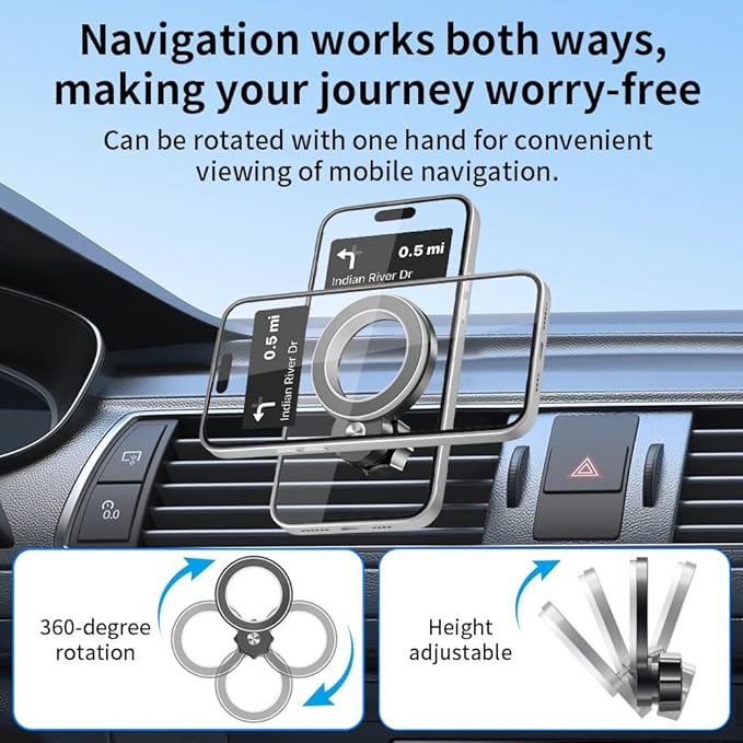 Car Magnetic Phone Mount for 2019-2025 Toyota RAV4 XLE Premium Adventure TRD Off-Road Limited & RAV4 Hybrid XSE Limited,RAV 4 Prime XSE Auto Accessories Best Cellphone Holder Cell Phones Stand