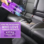 Viewsun 17PCS Car Cleaning Kit, Purple Car Interior Detailing Kit with High Power Handheld Vacuum, Detailing Brush Set, Windshield Cleaner, Cleaning Gel, Complete Auto Accessories for Women Gift