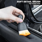 ThinkLearn Car Detailing Kit, Car Interior Detailing Kit, Including 7Pcs Auto Detailing Brushs and 200g Cleaning Gel (25% More Than 160g) Storage Bag, Car Accessories