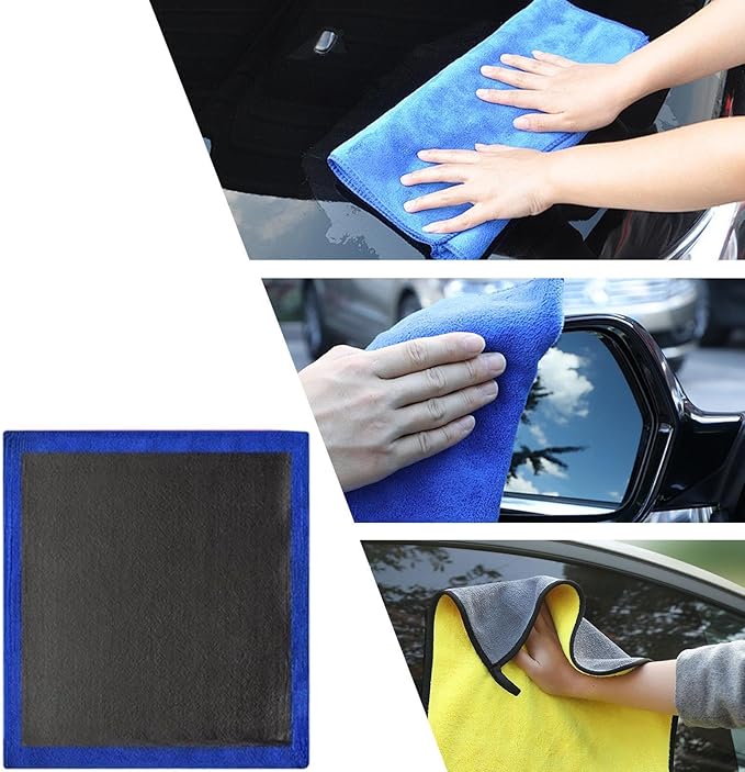 Auto Detailing Clay Cloth - Synthetic Clay Bar Alternative, Durable Microfiber Backing, 12 Inch Detailing Rag for Easy Use | for High Gloss Shine On Car Bodywork, Glass & Chrome Accessories