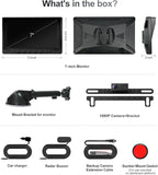 1080P Backup Camera with Backup Sensors Parking Distance Control (PDC) System, Back up Camera Waterproof Clear Night Vision Rear View Camera with 7'' Monitor for Cars/Truck/SUV/RV/Van/Trailer