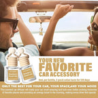 C Classy Hanging Car Air Freshener 2 Pack, Strawberry Pound Cake Essential Oil Diffuser, Long-Lasting Fragrance, Cute Glass Bottle Car Accessories for Women & Men, Made in USA