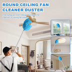 Storystore Ceiling Fan Cleaner Duster - Adjustable Duster with Extension Pole,Dusters for Cleaning Fan Blade, Walls and Cobweb (Round / 4Claw)
