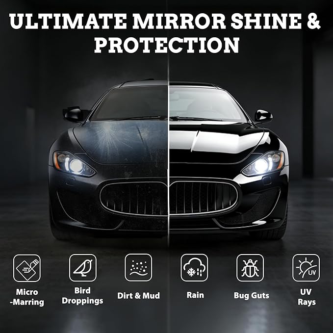 Advanced Graphene Ceramic Coating 50ml AT-GX Self-Cleaning Nano Protectant Long-Lasting High Gloss Waterproof Professional DIY Car Paint Care Kit for Cars