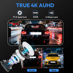 4K Dash Cam for 2024 2025 2026 Toyota Grand Highlander XLE Limited Platinum (AS10),OEM-Style,UHD 2160P Video, Built-in WiFi & APP, Loop-Recording,G-Sensor,Plug & Play,64GB Card