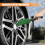 Craedli 9PCS Car Wash Detailing Tool Kit, Car Wash Mitt, Microfiber Cloths, Cleaning Sponge, Wheel Brush, Wax Applicator Pad, Universal Auto Interior & Exterior Cleaning Supplies (Green)