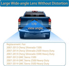 Back Up Camera, w/ Tailgate Handle, Compatible with 2007-2014 Chevy Silverado GMC Sierra 1500 2500 3500, w/ Keyhole, 170° Viewing Angle, Rear View Camera, Reverse Camera, Backup Camera Kit, Waterproof