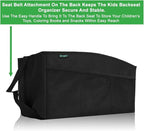 Lebogner Luxury Car Organizer - Front Seat & Backseat Organizer, 4 Inside, 6 Outside Pockets, Easy Fold Design