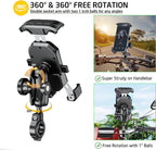 iMESTOU Anti-Theft Motorcycle Phone Mount Bike 1 Ball Phone Holder Handlebar Double Socket Arm Cellphone Holder with Aluminum 1" Ball Base 360 Rotation Universal for 4.0-7.0 Inch Smartphones