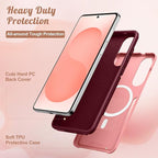 for Samsung Galaxy S25 Edge Case - Compatible with MagSafe Women Girls Cute Magnetic Protective Phone Cover Girly Cat Flowers Floral Heavy Duty Shockproof Design for Samsung S25 Edge Case