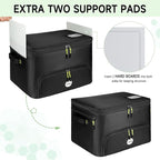 Golf Trunk Organizer, 2 Layers Golf Accessories Bag for Men, Waterproof Car Golf Storage Organizer with Compartment for 2 Pairs of Shoes, Golf Gifts for Men Women, Black