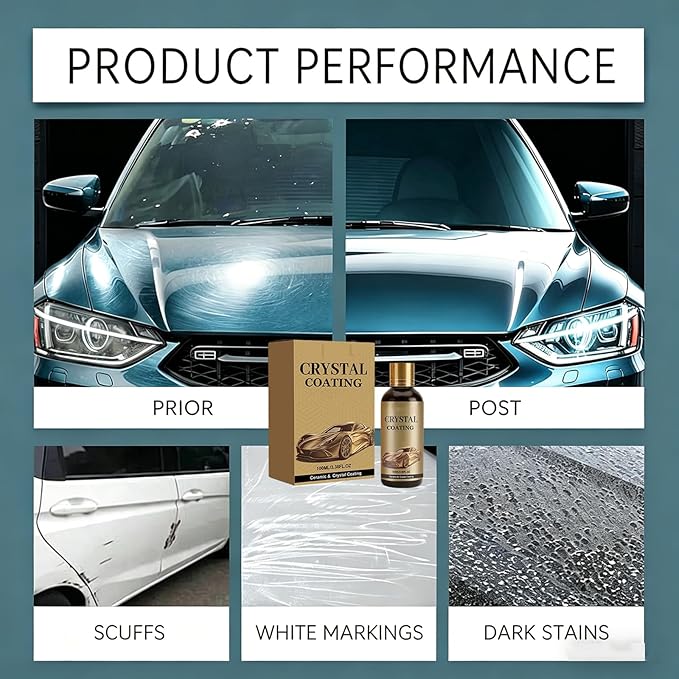 Crystal Coating Nano Quick Coat Restore – Graphene Ceramic Spray for Cars, Nano Quick Coat Car Coating Spray for Shine & Protection, Car Surface for Paint, Glass & Wheels. (3pcs)