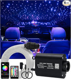 Starlight Headliner Light Kit 16W Upgraded Car Home Fiber Optic Lights 500pcs 0.03in(6.5ft/2m) Sound Activated APP/Remote Control Small Size Star Lights for Car Home Star Ceiling Decoration