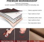 2 Pack Leather Front Car Seat Cover Bottom Car Seat, Anti-Slip and Full Wrap Driver Seat Protectors with Storage Pocket, Luxury Waterproof Bottom Auto Seat Cushion Pad Mat for Most Vehicles(Coffee)