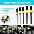 ALFLOD 30Pcs Car Detailing Kit, Car Wash Cleaning Kit, Auto Detailing Drill Brush Set, Car Cleaning Gel, Car Cleaning Supplies for Interior, Exterior, Wheels, Windows