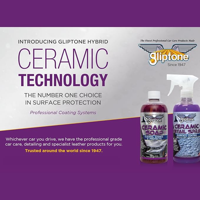 Gliptone Ceramic Detail Spray, Intensifies Gloss, Long Lasting Surface Coating (64 Fl Oz)
