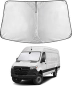 EcoNour Windshield Sunshade Compatible for Freightliner/Mercedes Benz Sprinter 2007-2024 2025 2026, Sun Visor for Front Windshield & Window Sun Shade Cover, UV Heat Protector, Car Accessories
