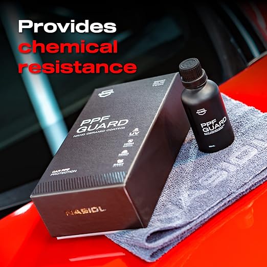 Nasiol PPFGuard Nano Ceramic Coating for Car PPF Protection, 50 ml, Super Finish with High Water Repellency, Durable Top Coat for PPF