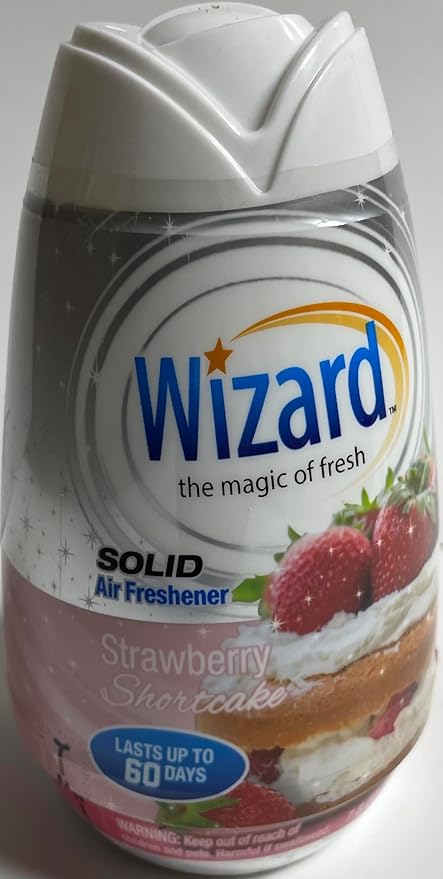 Wizard The Magic of Fresh gel Air Freshener, solid air freshener 7.8 oz Straberry shortcake (Pack of 6)