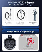 Ecogenix Tesla to J1772 Charger Adapter, Max 80A 240V for J1772 EVs Only, NACS to J1772 Electric Vehicles Charging Adapter, Compatible with Tesla Mobile Charger, Wall Connector, Destination
