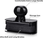 BABYSHEEP Tire Shine Applicator Brush & Interior Scrubbing Sponge for Detailing,Extra Large Automotive Tire Dressing Applicator Brush with Storage Stand for Tire Detailing & Car Wash Kit (Black)