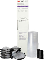 3M PPS 2.0 Paint Spray Gun System Refill Kit with Lids and Liners, 26173, Standard, 22 Ounces, 200-Micron Filter, Use for Cars, Furniture, Home and more,12 Disposable Lids and Liners,16 Sealing Plugs, Clear