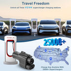 Electric Vehicle Charging Adapter Compatible with Tesla Supercharger, Fit for Rivian,Ford,GM EVs for Tesla Supercharger to CCS1 Charger Adapter, Max 500A 1000V Fast Charge
