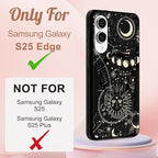 for Samsung Galaxy S25 Edge Case - Compatible with MagSafe Women Girls Cute Magnetic Protective Phone Cover Girly Aesthetic Sun Moon Heavy Duty Shockproof Design for Samsung S25 Edge Case