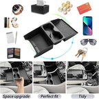 SKTU 2025 2026 Tucson Center Console Organizer for 2025 2026 Hyundai Tucson Limited/Hybrid Console Tray Hyundai Tucson 2025 2026 Accessories Lower Console Tray with Cup Holder (Limited/Hybrid Only)