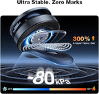 Aerospace Aluminum Magnetic Car Phone Mount for MagSafe [80LBS Vacuum Suction, 3200gf Strong Magnet] 360° Adjustable Car Phone Holder for iPhone 17 16 15 14 13 Pro Max