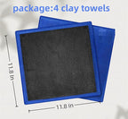 4 Pcs Clay Towel Strong Adsorption Force and Large Size for Microfiber Towels for Cars Detailing DIY Detail Clay Bars Auto Detailing
