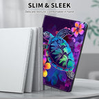 for Kindle Paperwhite Case,6.8" Kindle Paperwhite 11th Generation Case and Kindle Paperwhite Signature Edition,Leather Slim Adjustable Stand Cover with Auto Wake/Sleep,Glitter Sea Turtle