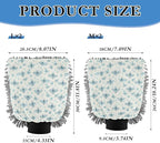 Qilmy Small Blue Bonnet Bees Microfiber Chenille Car Wash Sponge Scratch Free Car Wash Mitt Absorbent Mitt Sponge for Trucks SUVs Car Washing Home Cleaning, Medium