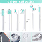Lumkew Small Cleaning Brushes for Small Spaces, Tiny Household Cleaning Supplies Tools, Mini Crevice Cleaning Brush Scrub Narrow Corner Nook Track Grooves Bathroom Kitchen Home Detailing, 16 Pcs
