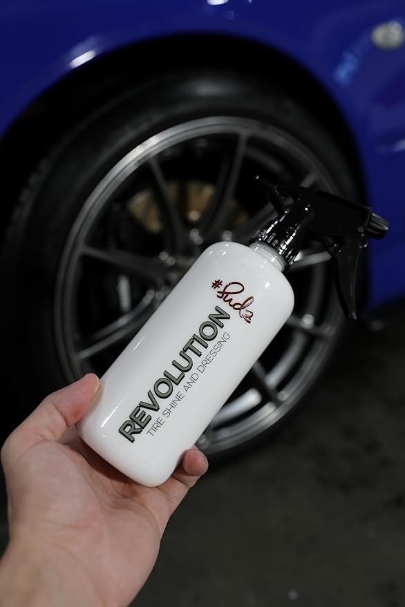 SudzBox Revolution Tire Shine & Trim Dressing | Works on Vinyl, Rubber, and Plastic - Works on Cars, Trucks, SUV's, Boats, + More! 16 oz.