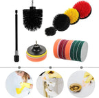 Electric Scrubber Wheel Cleaner Brush Electric Drill Brush Drill Brush attachments Set Electric Cleaning Brush Set Drill Brush Power Scrubber Set Drill Brush Electric Scrubber Car Kit Brushes (