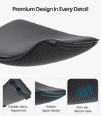 Wigoo Center Console Lid Cover for Tesla Model Y Juniper 2025-2026 & Model 3 Highland 2024-2026 (Standard, Premium & Performance), [Soft Support] Nappa Leather Armrest Protector Cover, Black