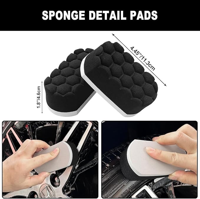 9PCS Car Wheel Tire Brush Kit, Tire Brush, Wheel Cleaner Brush, Soft-bristled Rim Cleaner Brush, Car Towel,Microfiber Bendable Brush Tire Shine Applicator Pad, Car Detailing Brushes Supplies Kit