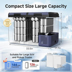 BODEGACOOLER 12 Volt Refrigerator, 100QT(95L) IPX4 Waterproof Electric Cooler, Car Fridge Dual Zone APP Control with 12/24V DC 110-240V AC, -4℉~68℉, Portable Freezer for Camping,Travel,RV,Road Trips