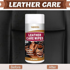 Leather Wipes, Full 80 Wipes Leather Seat Wipes for Car Interior, Steering Wheel & Furniture, Leather Couch Wipes and Conditioner - Generously Sized (4.72 X 5.51 Inch) - 2set