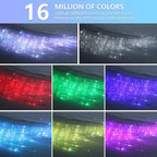 16W Car Home Starlight Headliner Kit, Twinkle & Sound Activate RGBW Fiber Optic Lights with APP & Remote Control, Star Lights for Ceiling Decoration, 650 pcs 9.8ft