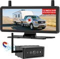 AUTO VOX Wireless Backup Camera Magnetic:Portable No Wiring 1 Min Install Trailer Hitch Camera,2-Channel HD 1080P Car Monitor & IR Night Vision Back Up Camera Systems for Truck,RV (7.2 inch)