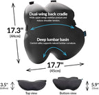Elevate Series by Everlasting Comfort Lumbar Support Pillow for Office Chair - Memory Foam Back Cushion for Car Seat - Promotes Better Posture, Back Pain Relief - Ideal for Gaming and Desk Chairs