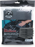 Chemical Guys MIC35306 Workhorse Professional Grade Microfiber Towel, Black (16 in. x 16 in.) (Pack of 6)