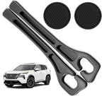 Car Seat Gap Filler Compatible with Nissan Rogue Accessories Seat Gap Plug Blocker with Storage Slot Organizer Non-Slip Car Cup Holder Coaster Black 2 Pack